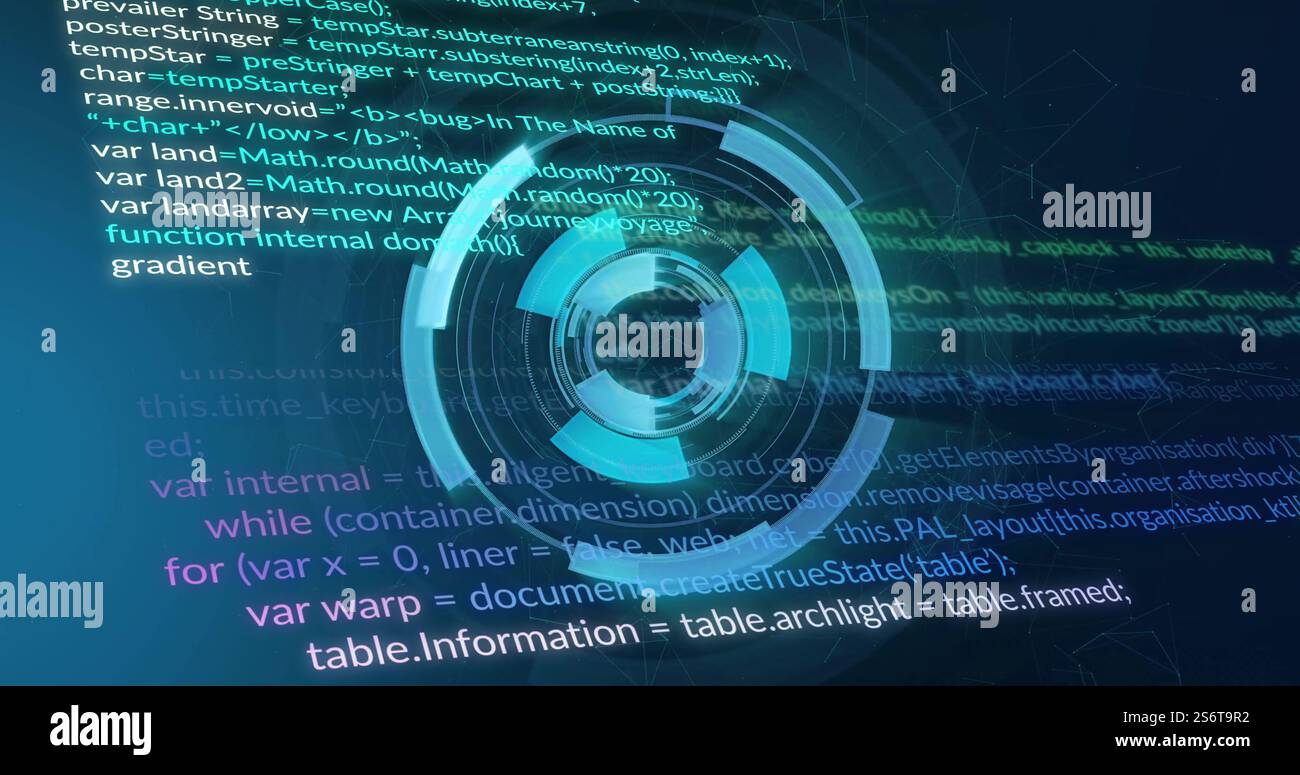 Image du traitement des données par balayage de l'oscilloscope sur fond noir Banque D'Images