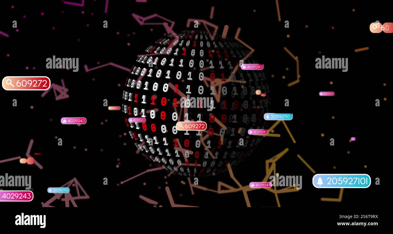 Image des connexions et du traitement des données dans le monde entier Banque D'Images