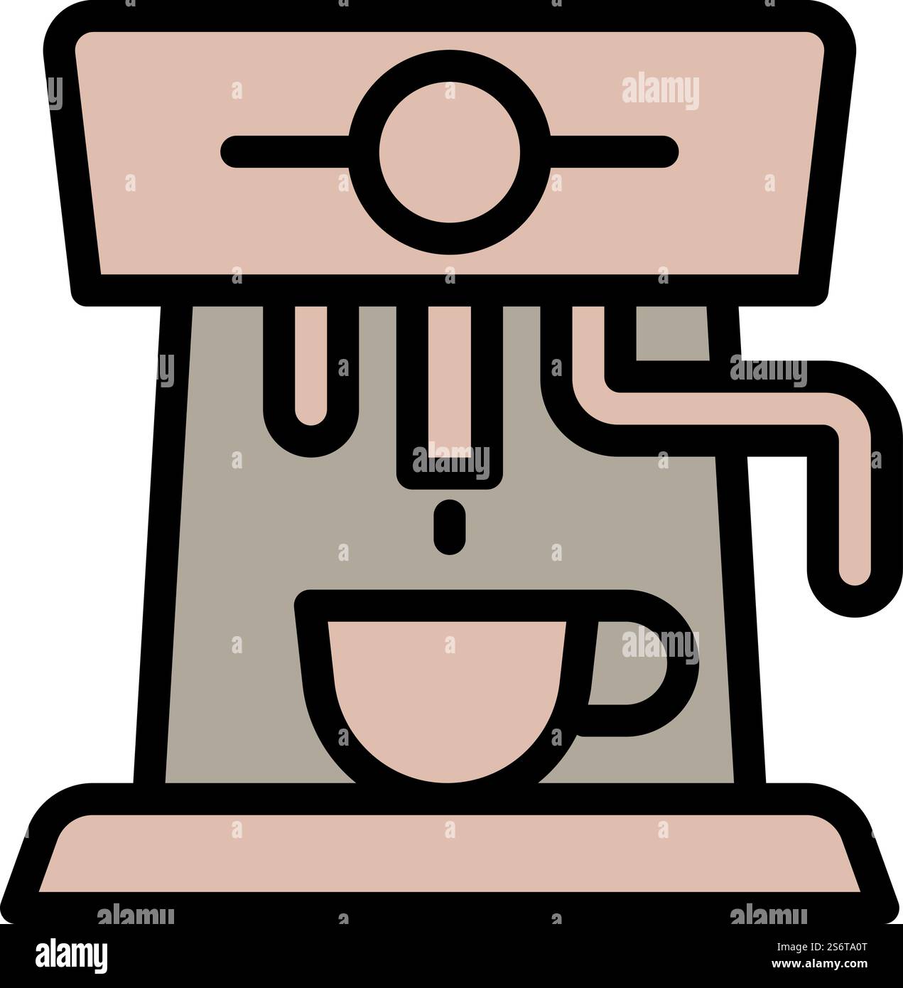 Vecteur de contour d'icône de machine à café italienne. Boisson au café. Préparation d'espresso. Vecteur de contour d'icône de machine à café italienne. Boisson au café Illustration de Vecteur