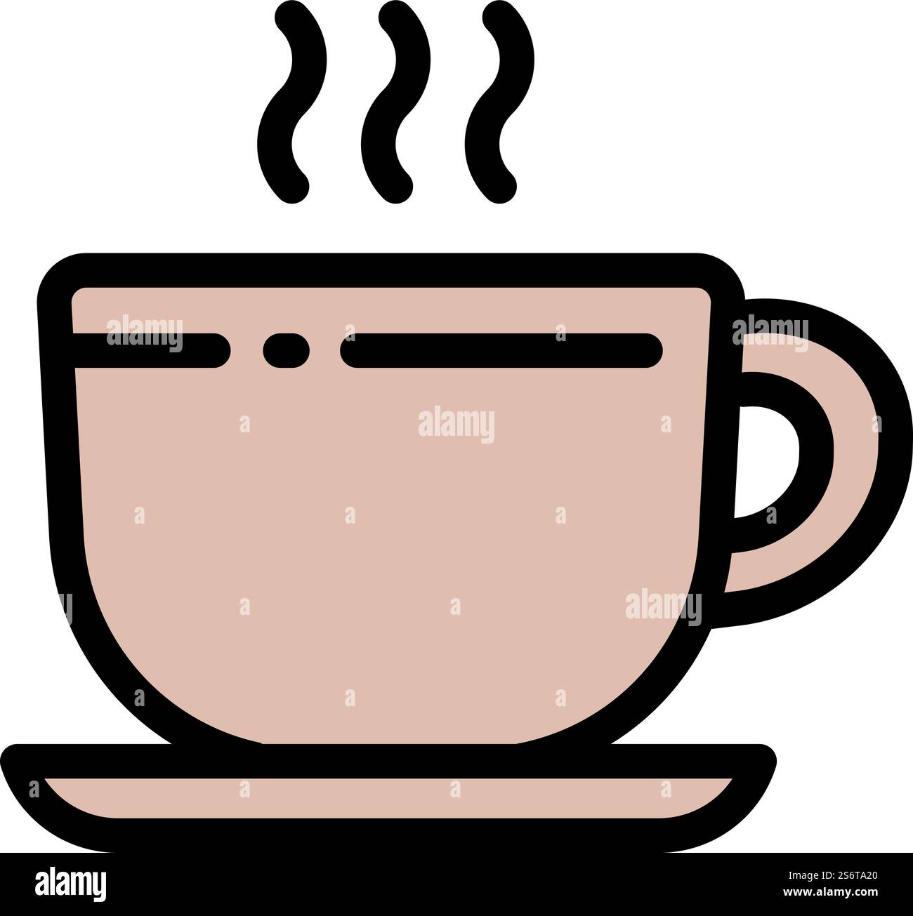 Vecteur de contour d'icône de tasse de café du matin à la maison. Boisson au café. Machine à barres. Vecteur de contour d'icône de tasse de café du matin à la maison. Boisson au café Illustration de Vecteur