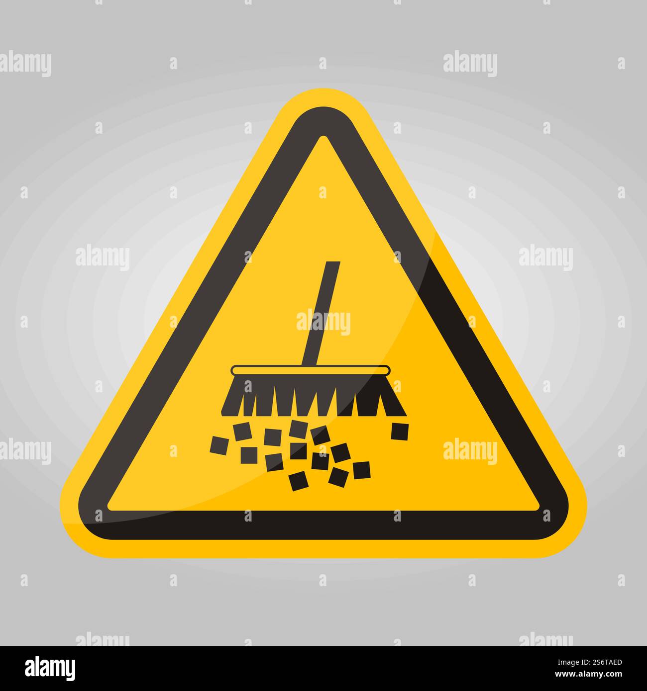 Étiquette de mise en garde éviter la création de poussière Illustration de Vecteur