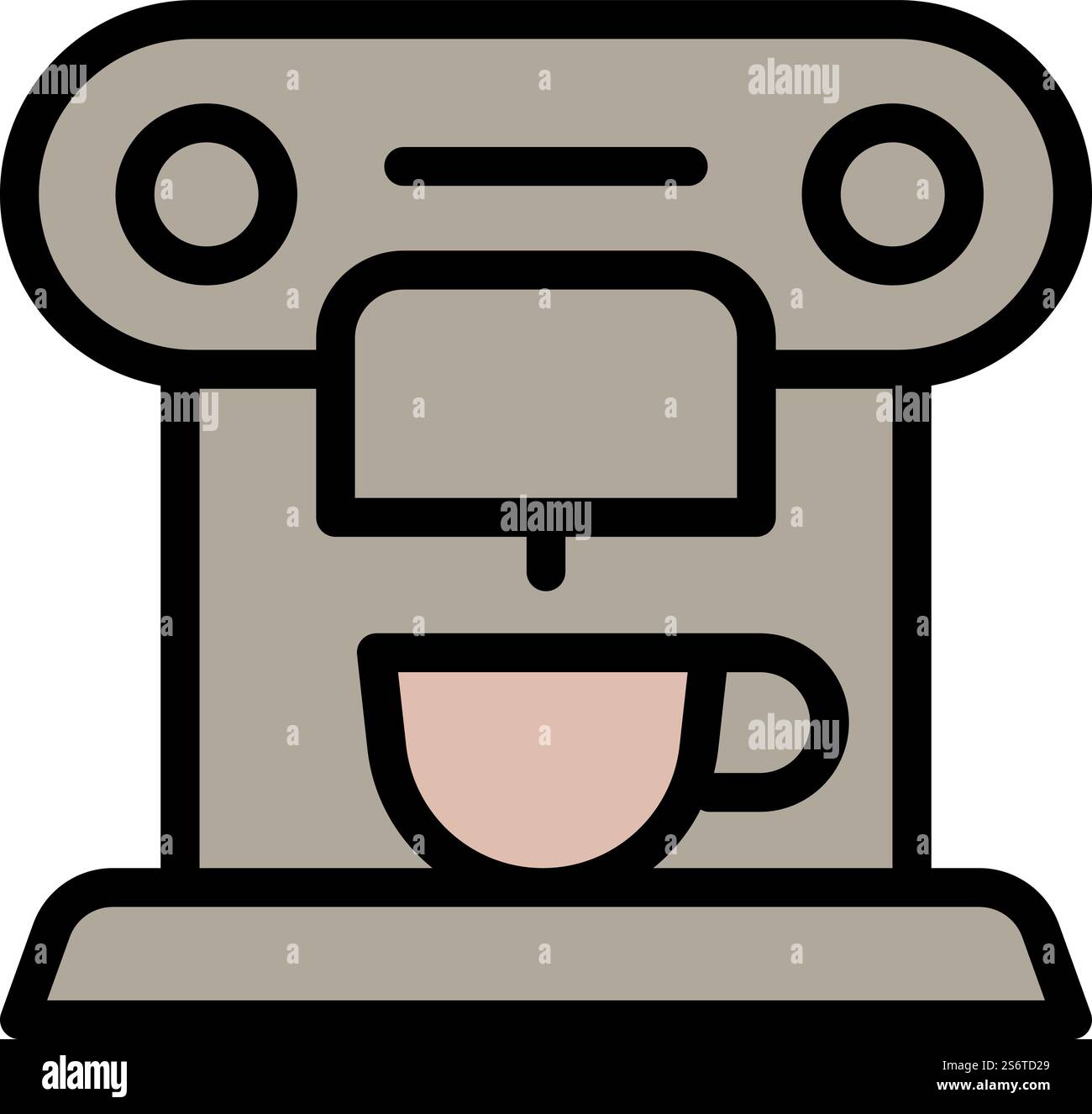 Vecteur de contour d'icône de machine à café. Boisson de barista. Égouttez l'espresso. Vecteur de contour d'icône de machine à café. Boisson de barista Illustration de Vecteur