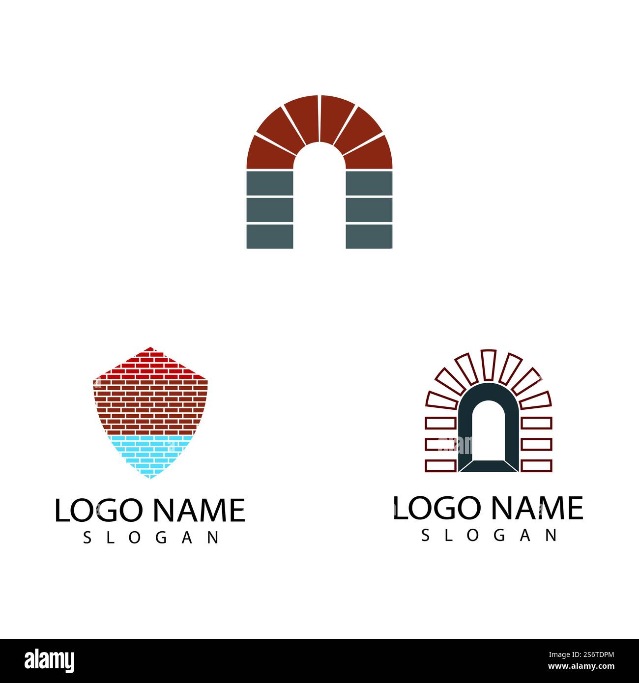 Conception d'ilustration vectorielle de logo de pont de brique Illustration de Vecteur