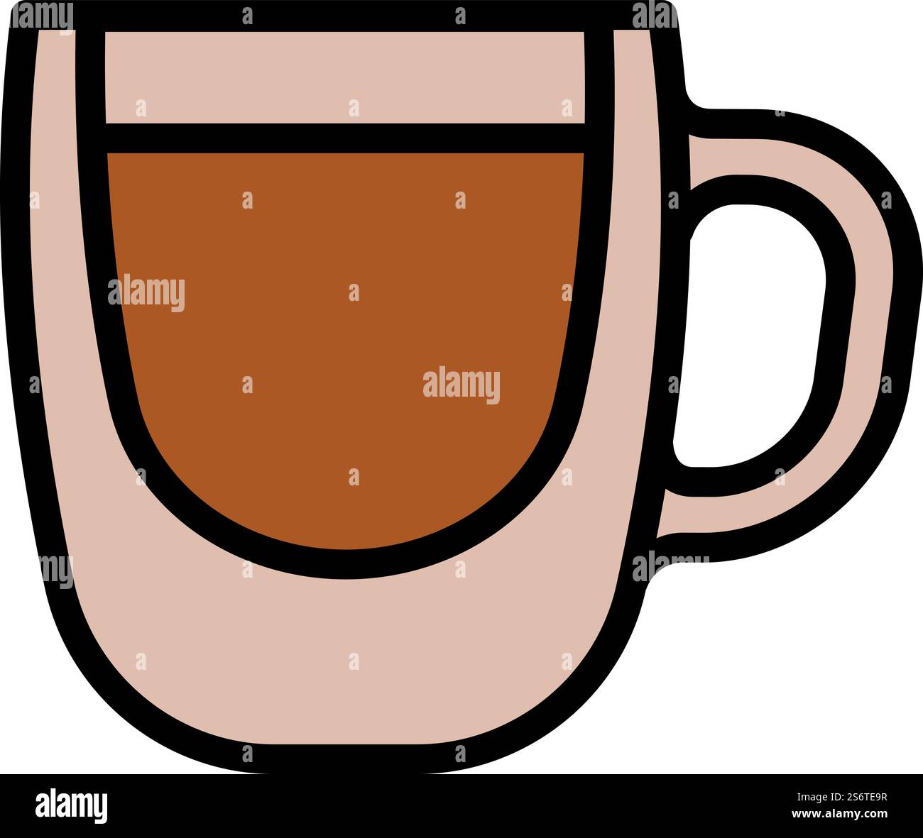 Vecteur de contour d'icône de tasse à café. Café Barista. Bar client. Vecteur de contour d'icône de tasse à café. Café Barista Illustration de Vecteur