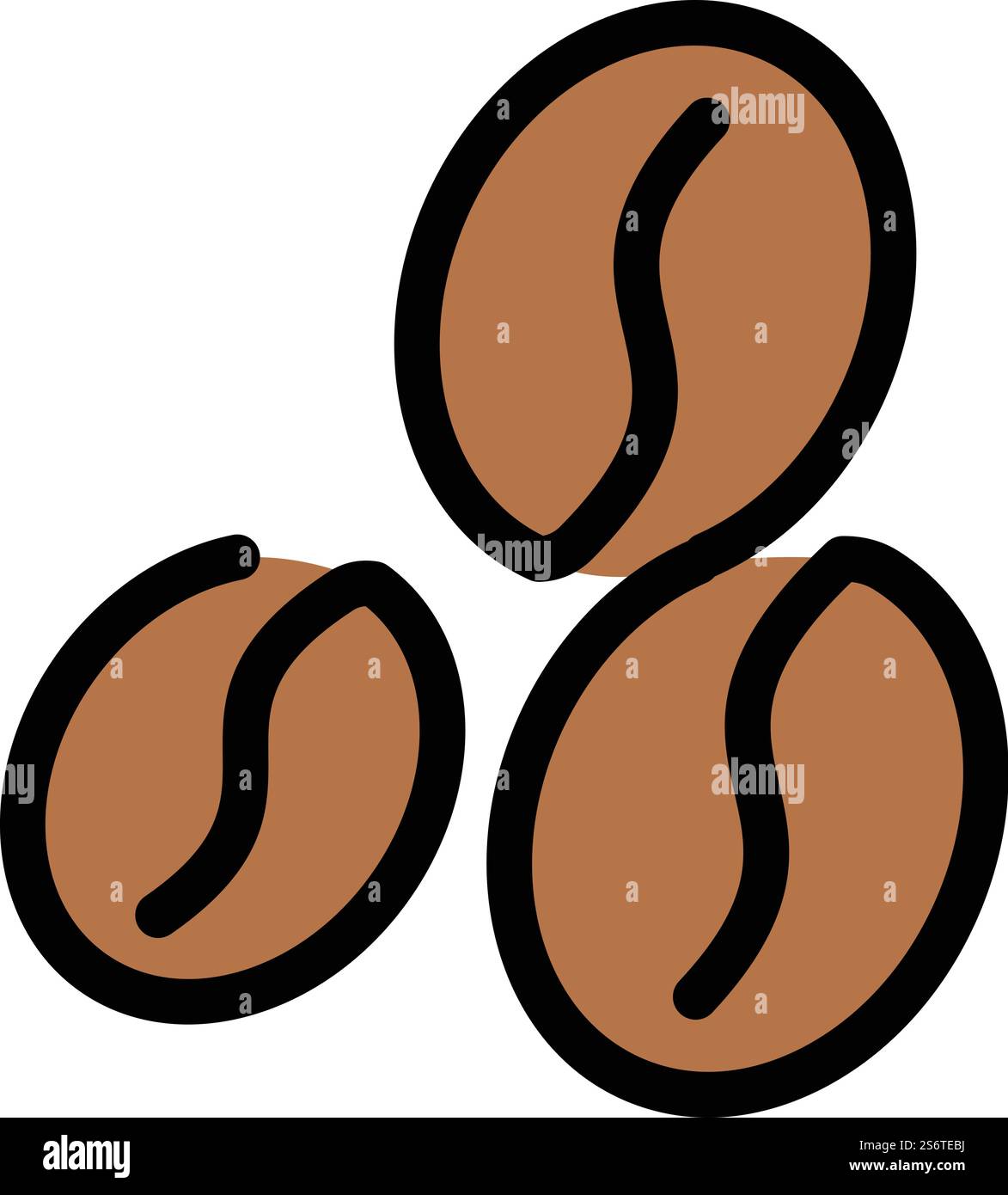 Vecteur de contour d'icône de grains de café. Boisson de barista. Machine à café du client. Vecteur de contour d'icône de grains de café. Boisson de barista Illustration de Vecteur