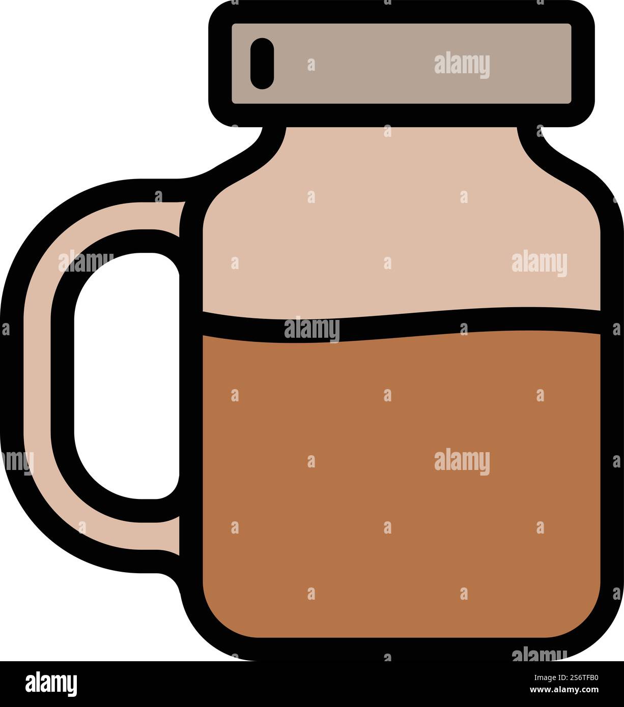Vecteur de contour d'icône de café de pot chaud. Boisson au café. Tasse de machine. Vecteur de contour d'icône de café de pot chaud. Boisson au café Illustration de Vecteur