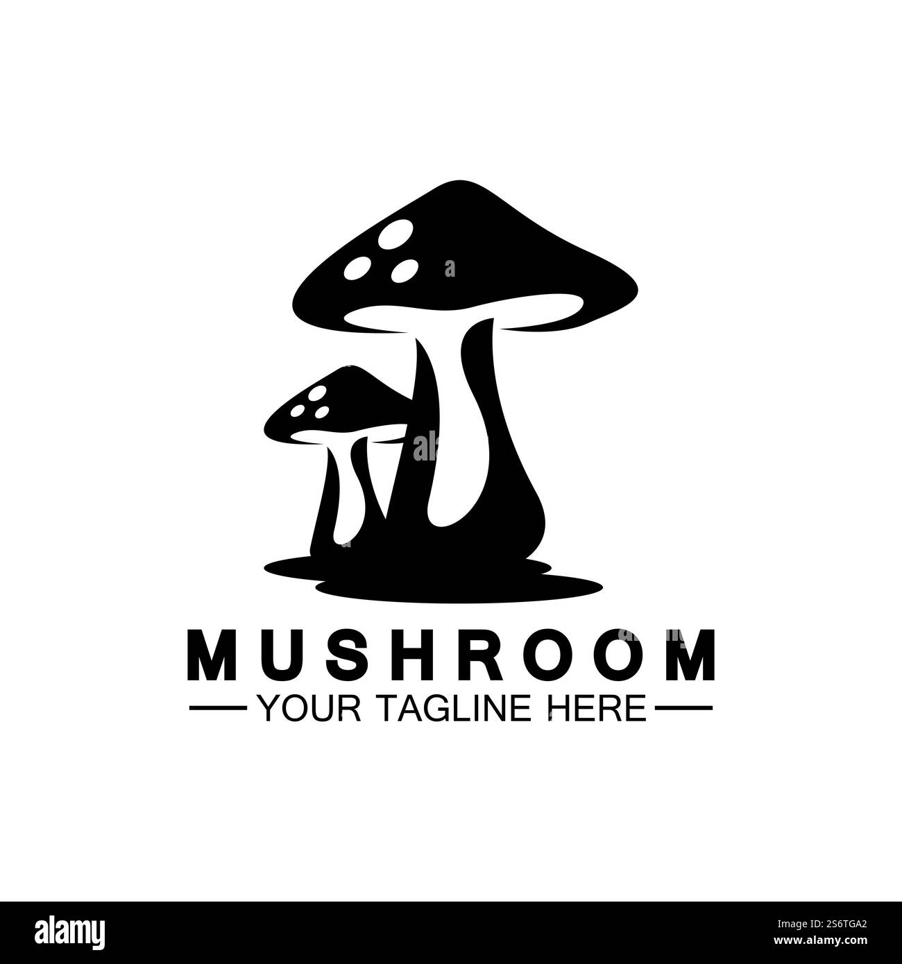 Logo champignon Vector simple & moderne ou modèle de conception alimentaire biologique agricole Illustration de Vecteur