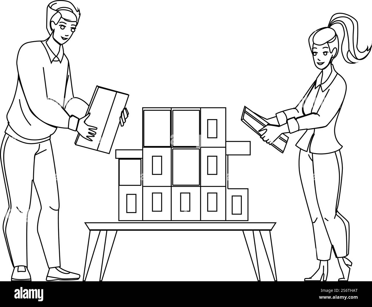 construction ouvrière d'engins de construction. Vecteur de dessin au crayon Black Line. conception industrielle. chantier. Illustration Web de personnage de projet de construction. vecteur d'engeener de construction Illustration de Vecteur