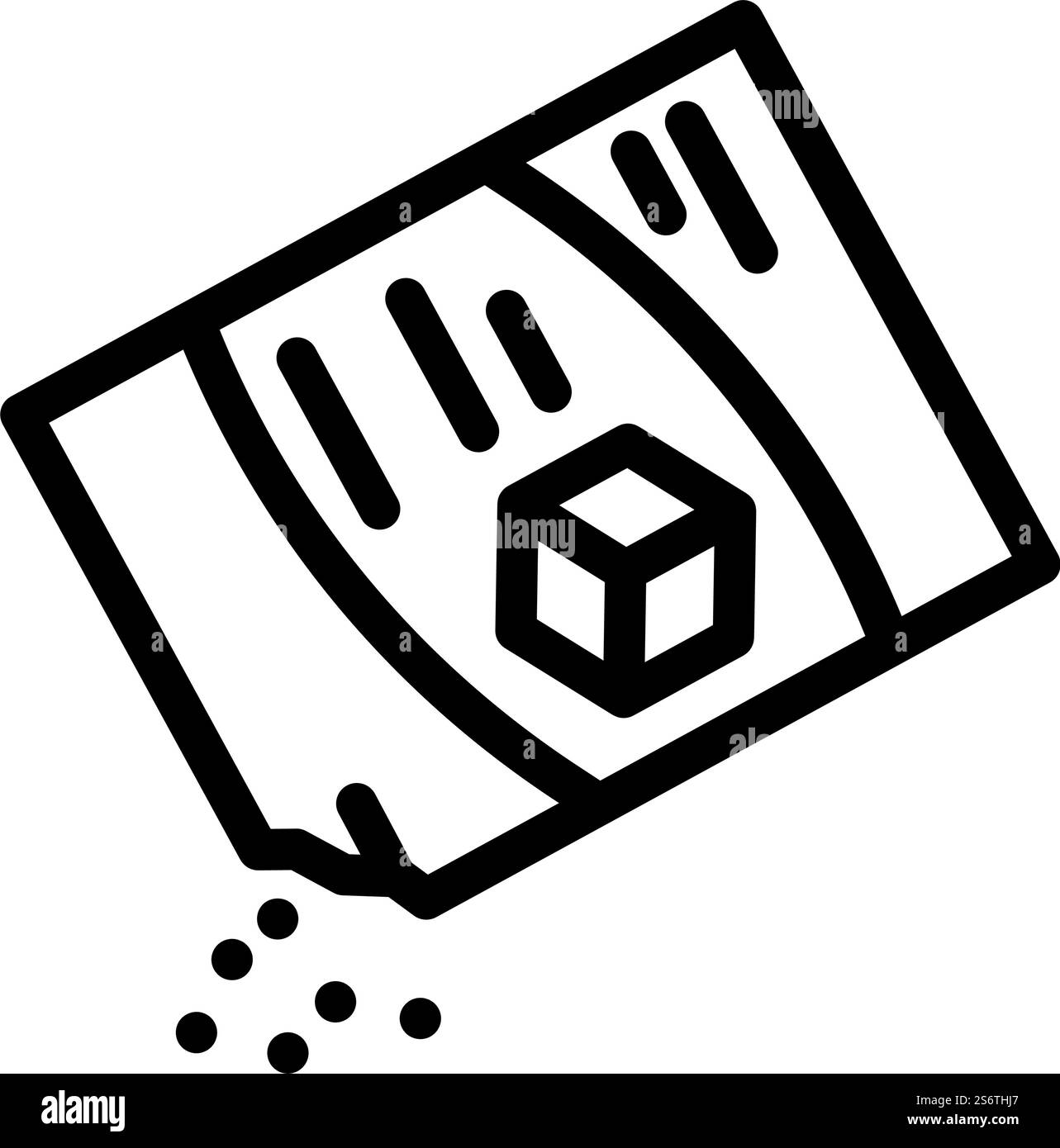 vecteur d'icône de ligne d'ajout de sucre. signe d'ajout de sucre. illustration noire du symbole de contour isolé. illustration vectorielle d'icône de ligne d'ajout de sucre Illustration de Vecteur