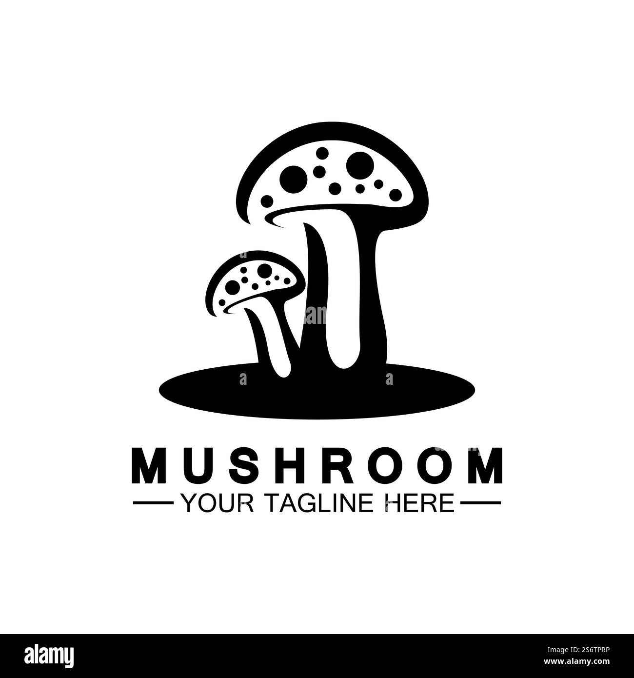 Logo champignon Vector simple & moderne ou modèle de conception alimentaire biologique agricole Illustration de Vecteur