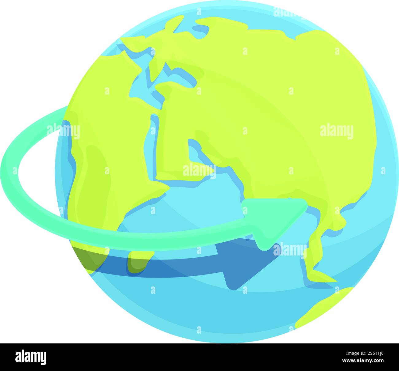 Vecteur de dessin animé d'icône de vacances du monde. Voyage globe. Masse de la carte. Vecteur de dessin animé d'icône de vacances du monde. Voyage globe Illustration de Vecteur
