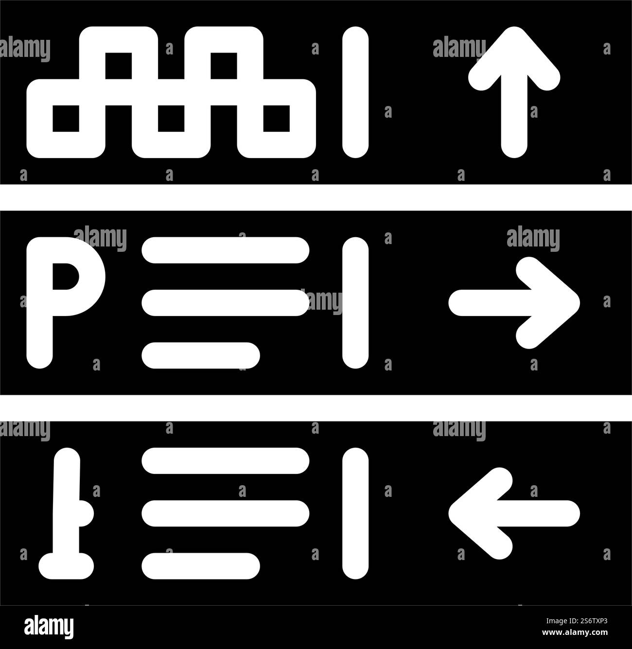 vecteur d'icône de glyphe de signe d'aéroport de direction. panneau indiquant l'aéroport. illustration noire du symbole de contour isolé. illustration vectorielle d'icône de glyphe de signe d'aéroport de direction Illustration de Vecteur