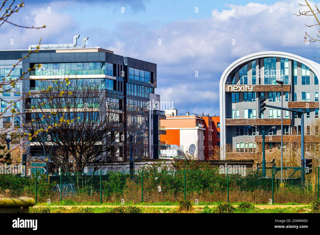 Asnières-sur-Seine, hauts-de-Seine, Ile-de-France, Nouveau, nouveau siège de Nexity en région parisienne. Banque D'Images