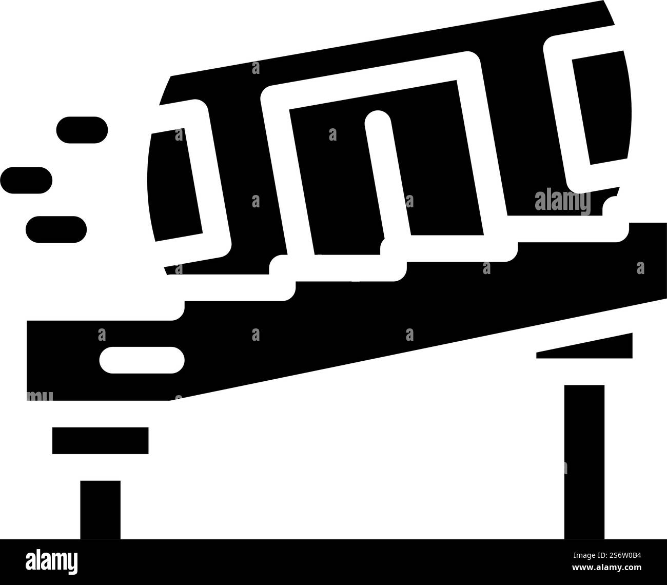 vecteur d'icône de glyphe de transport funiculaire. panneau de transport funiculaire. illustration noire du symbole de contour isolé. illustration vectorielle d'icône de glyphe de transport funiculaire Illustration de Vecteur