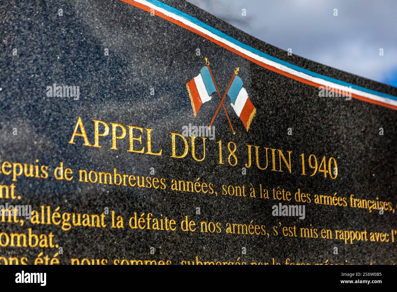 France, Ile de France, Seine-Saint-Denis, Saint-Ouen. Appel du 18 juin 1940 Banque D'Images