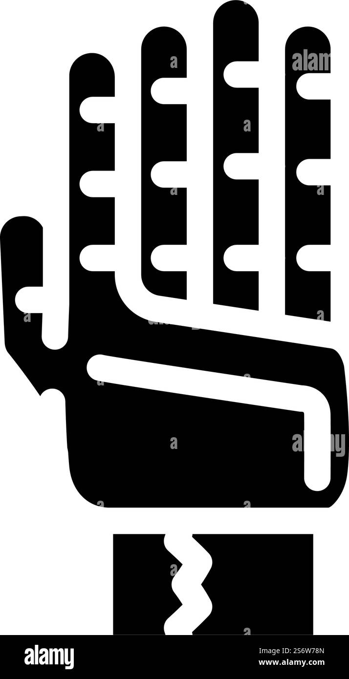 vecteur d'icône de glyphe accessoire signet. enseigne accessoire signet. illustration noire du symbole de contour isolé. signet accessoire illustration vectorielle d'icône de glyphe Illustration de Vecteur