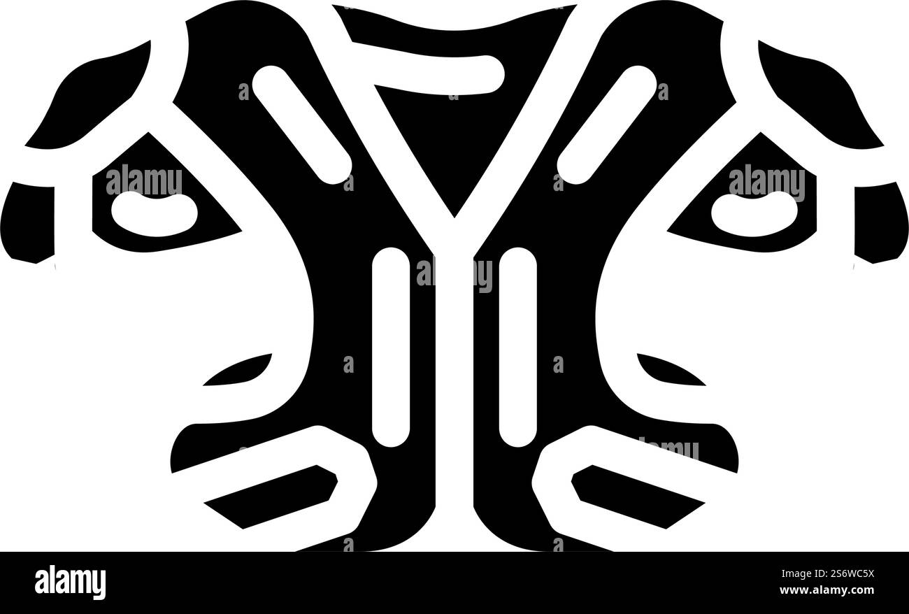 vecteur d'icône de glyphe d'épaules. panneau de protection des épaules. illustration noire du symbole de contour isolé. épaulières illustration vectorielle d'icône de glyphe Illustration de Vecteur