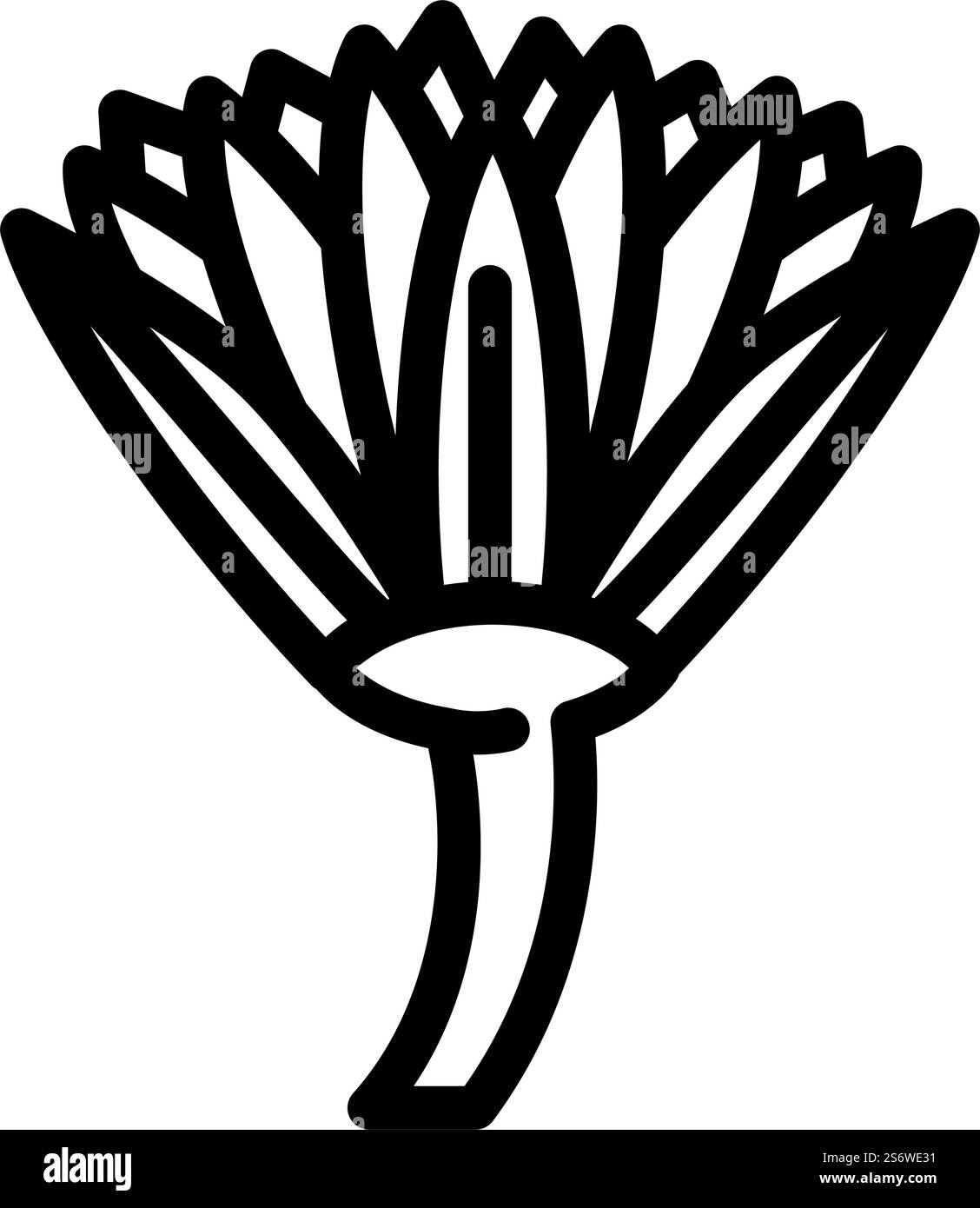 vecteur d'icône de ligne de fleur de lotus. signe de fleur de lotus. illustration noire du symbole de contour isolé. illustration vectorielle d'icône de ligne de fleur de lotus Illustration de Vecteur