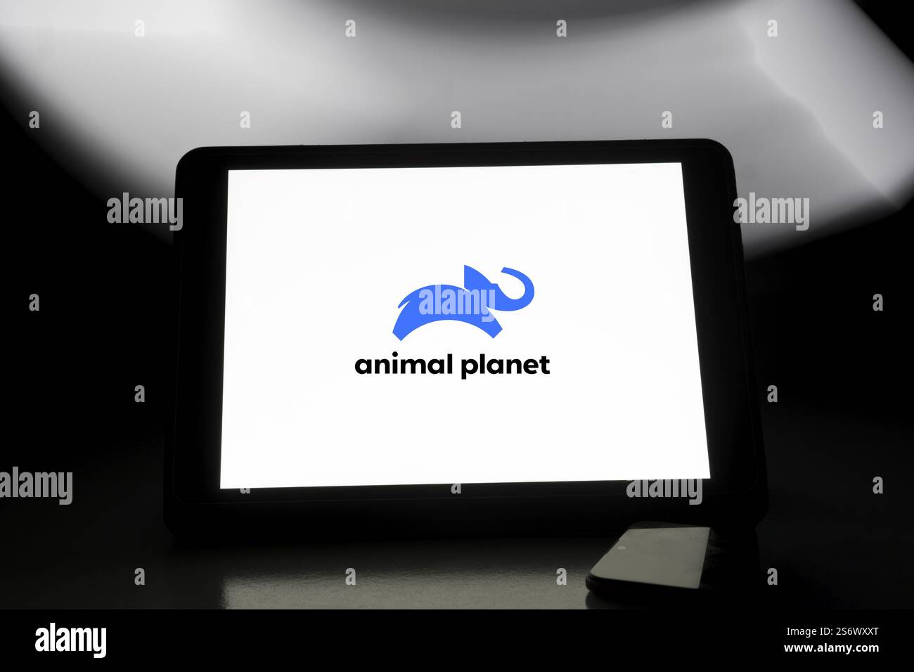 Le logo animal Planet est affiché sur ipad Banque D'Images