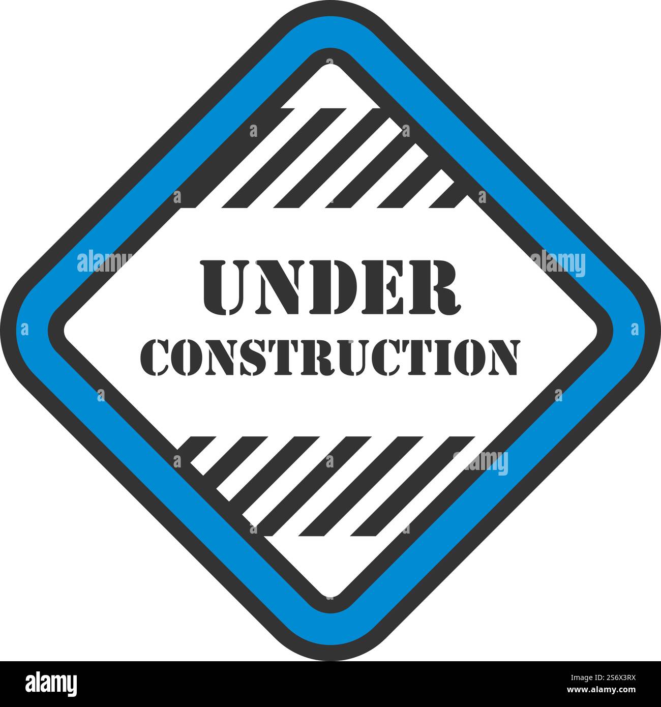 Icône de en construction. Contour gras modifiable avec Color Fill Design. Illustration vectorielle. Illustration de Vecteur