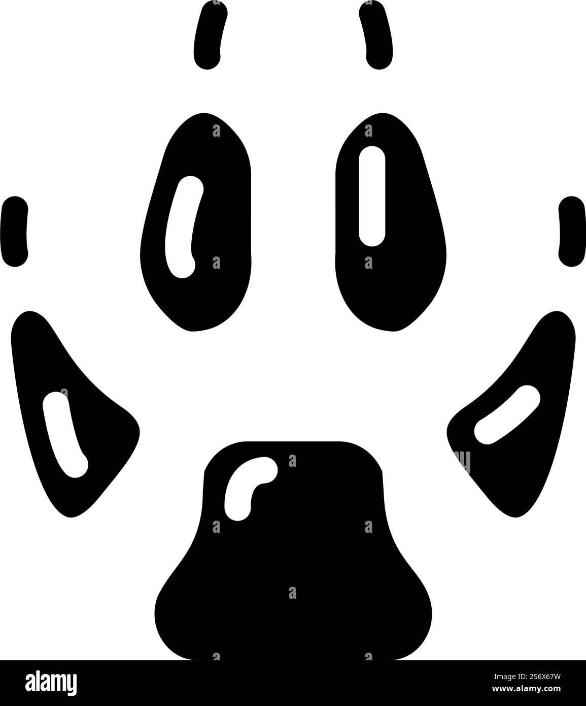 vecteur d'icône de glyphe imprimé de sabot d'animal renard. panneau imprimé sabot animal renard. illustration noire du symbole de contour isolé. illustration vectorielle d'icône de glyphe imprimé animal fox Illustration de Vecteur