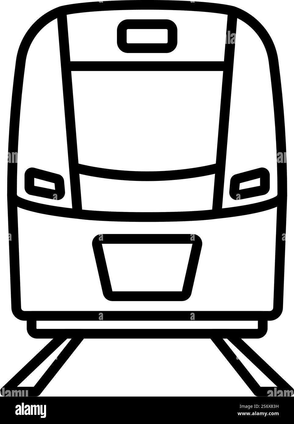 Icône train. Contour en gras avec largeur de contour modifiable. Illustration vectorielle. Illustration de Vecteur