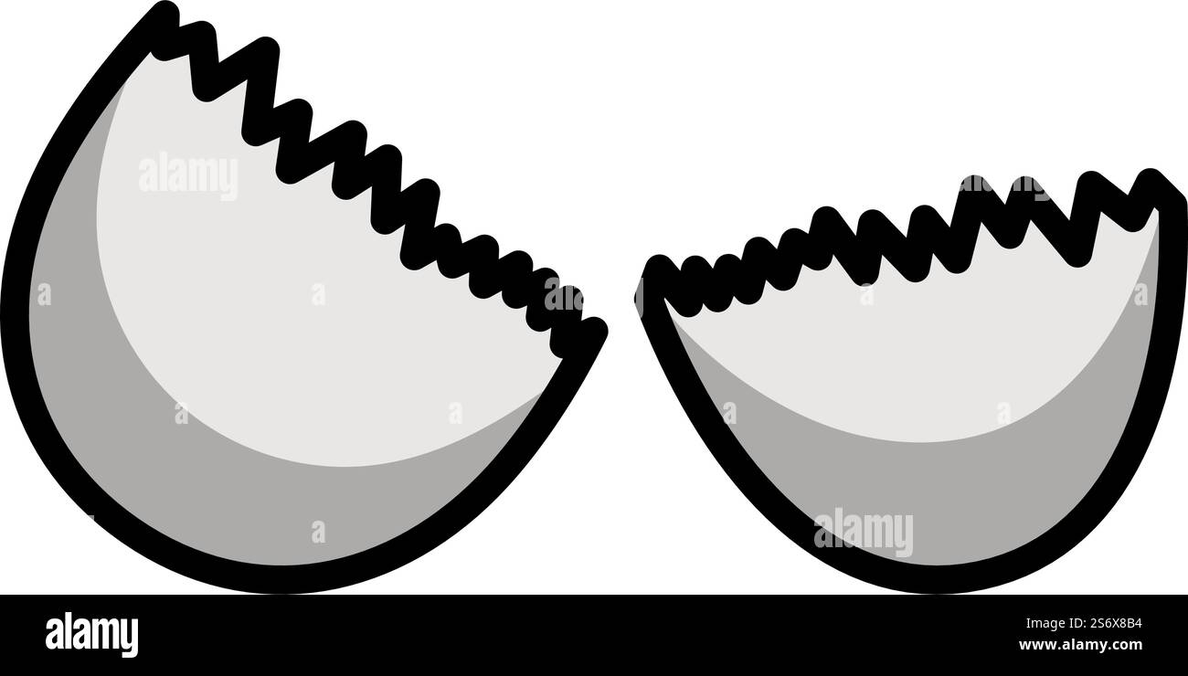 Icône coquille d'œuf vide.Contour gras modifiable avec Color Fill Design.Illustration vectorielle. Illustration de Vecteur