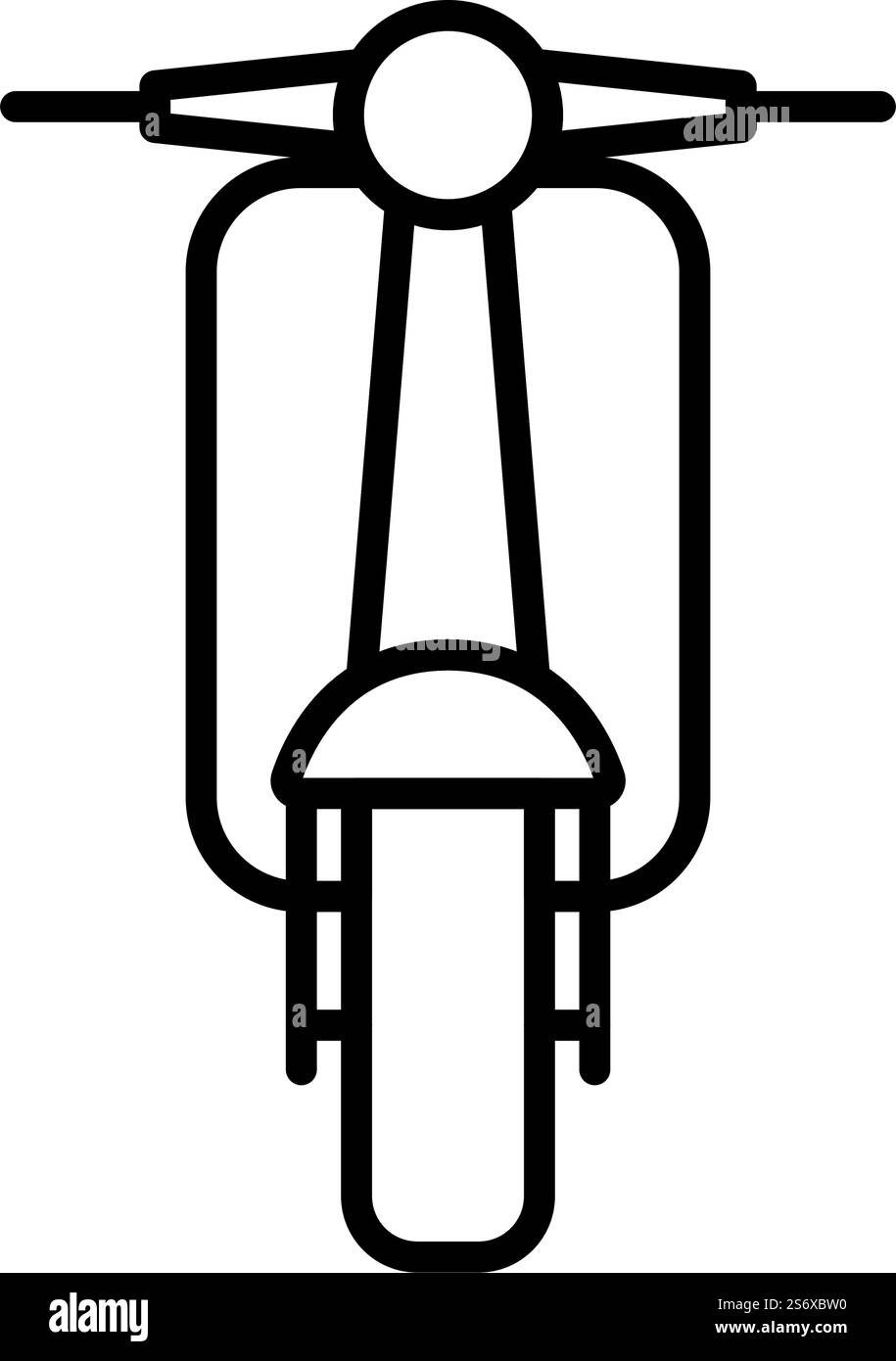 Icône scooter. Contour en gras avec largeur de contour modifiable. Illustration vectorielle. Illustration de Vecteur