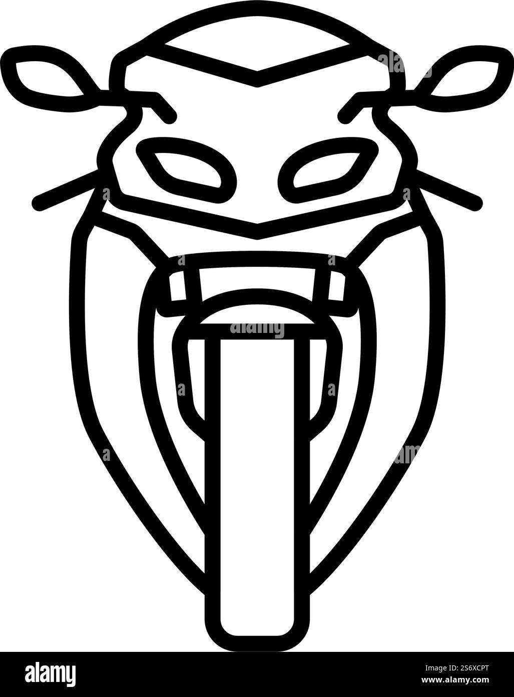 Icône moto. Contour en gras avec largeur de contour modifiable. Illustration vectorielle. Illustration de Vecteur