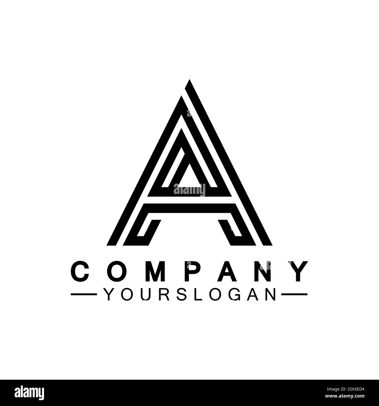 Lettre A Monogram logo Design, marque Logos Designs Vector Illustration Template Illustration de Vecteur