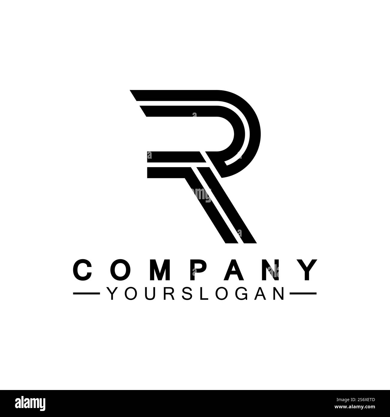 Lettre R Monogram logo Design marque identité Logos Designs Vector Illustration Template Illustration de Vecteur