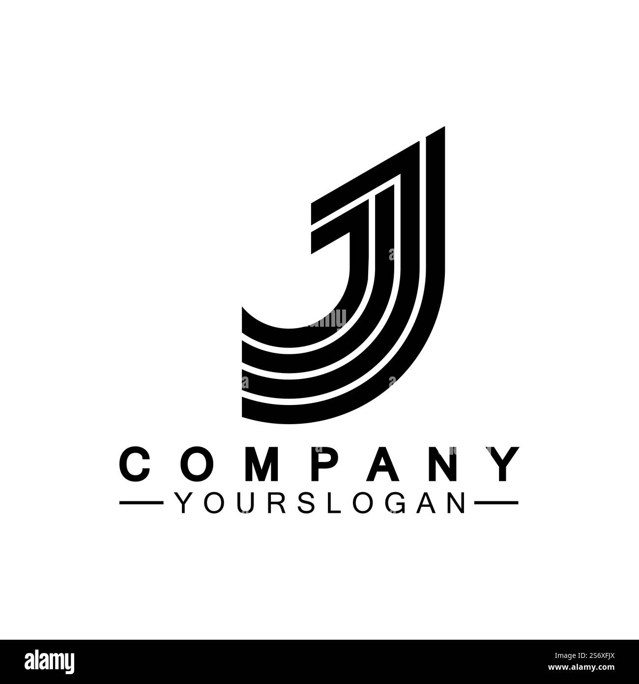 Création abstraite monogramme lettre J logo Icon design Illustration de Vecteur