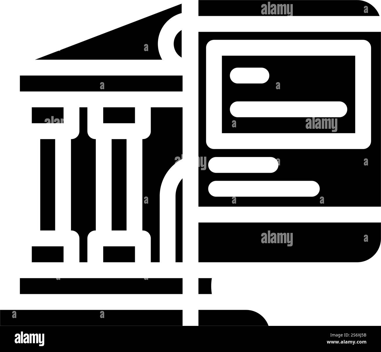 vecteur d'icône de glyphe de bâtiment financier bancaire. enseigne de bâtiment financier bancaire. illustration de symbole isolé. illustration vectorielle d'icône de glyphe de bâtiment financier bancaire Illustration de Vecteur