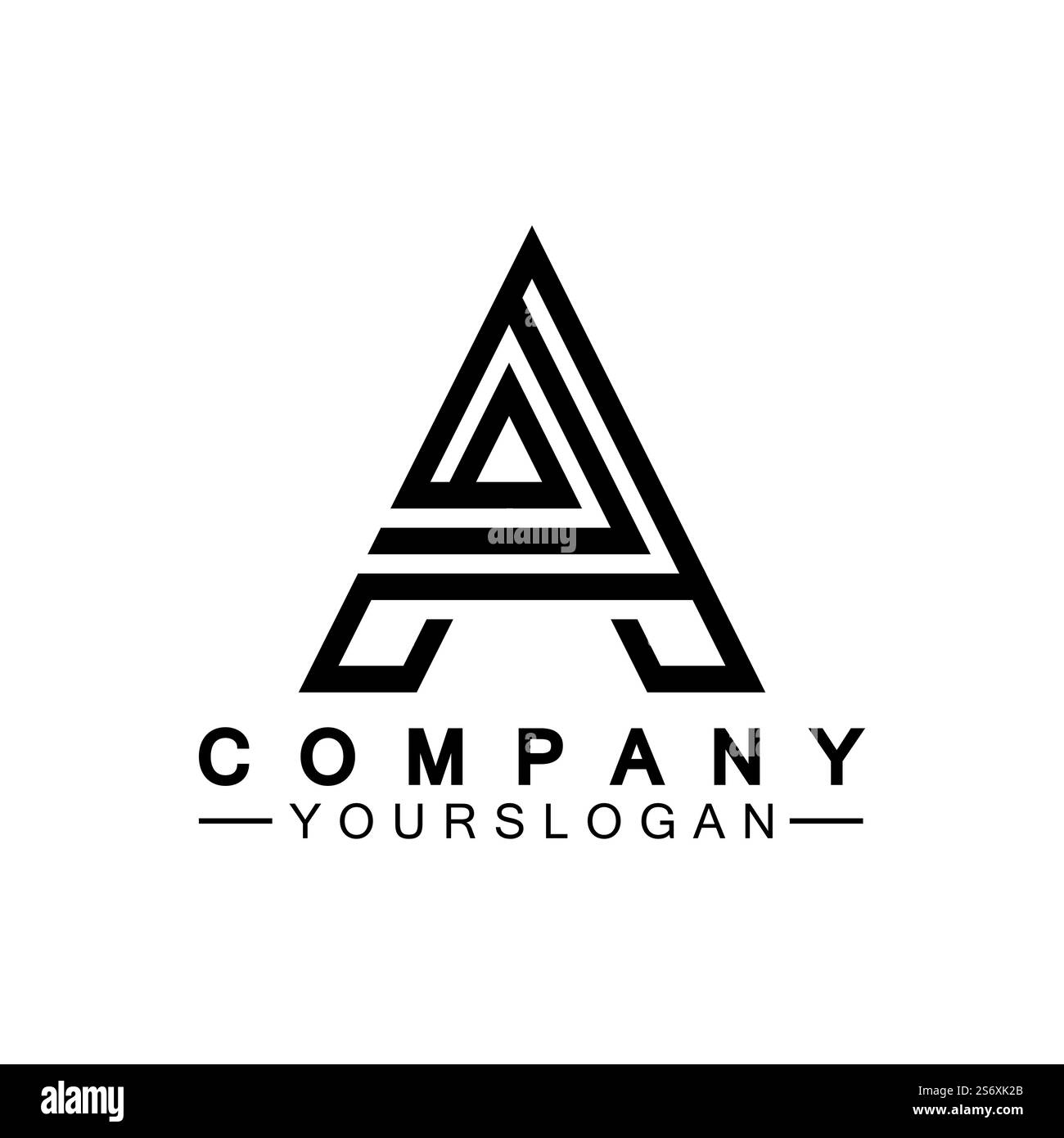 Lettre A Monogram logo Design, marque Logos Designs Vector Illustration Template Illustration de Vecteur
