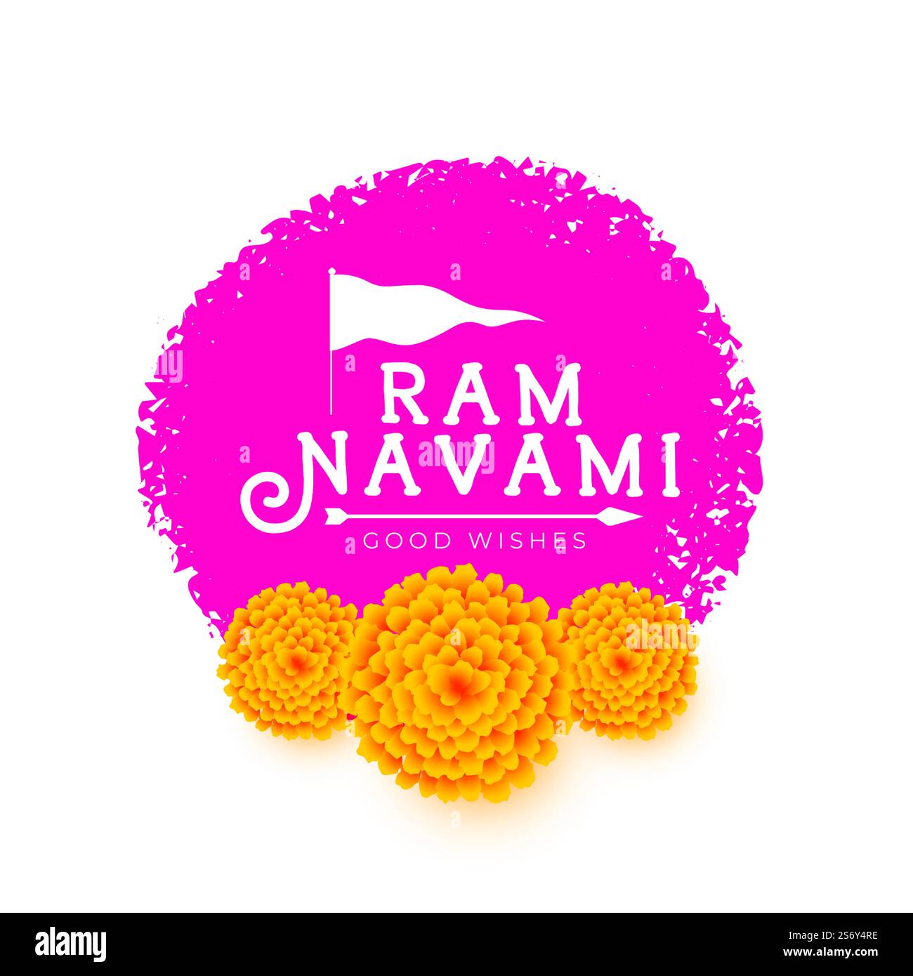 ram navami carte de fleur magnifique salutation Illustration de Vecteur