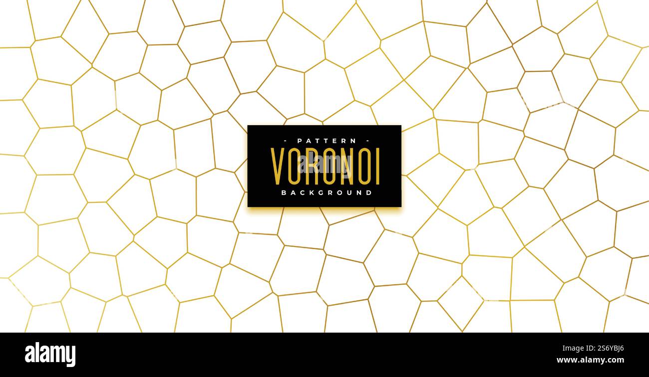 texture des lignes de grille de motif voronoi sur fond blanc Illustration de Vecteur