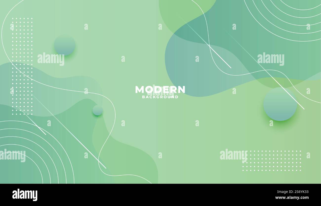 arrière-plan vert avec gradients ondulés fluides Illustration de Vecteur