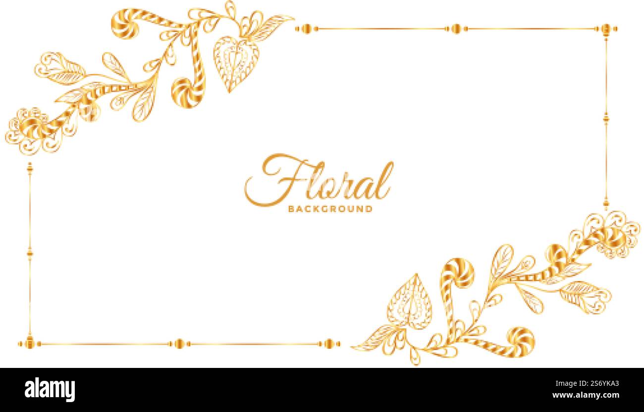 cadre fleuri classique Illustration de Vecteur