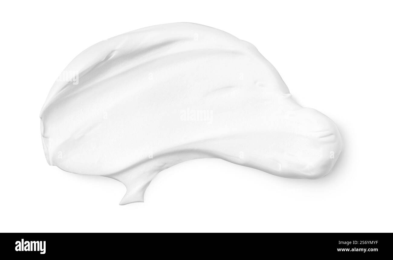 maculage blanc de crème sur fond vide avec chemin de détourage Banque D'Images