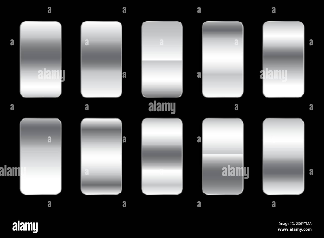 kit premium dégradé argent métallique Illustration de Vecteur