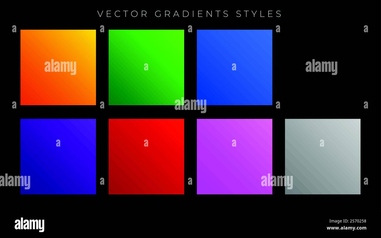 Les gradients de couleurs vives moderne set Illustration de Vecteur
