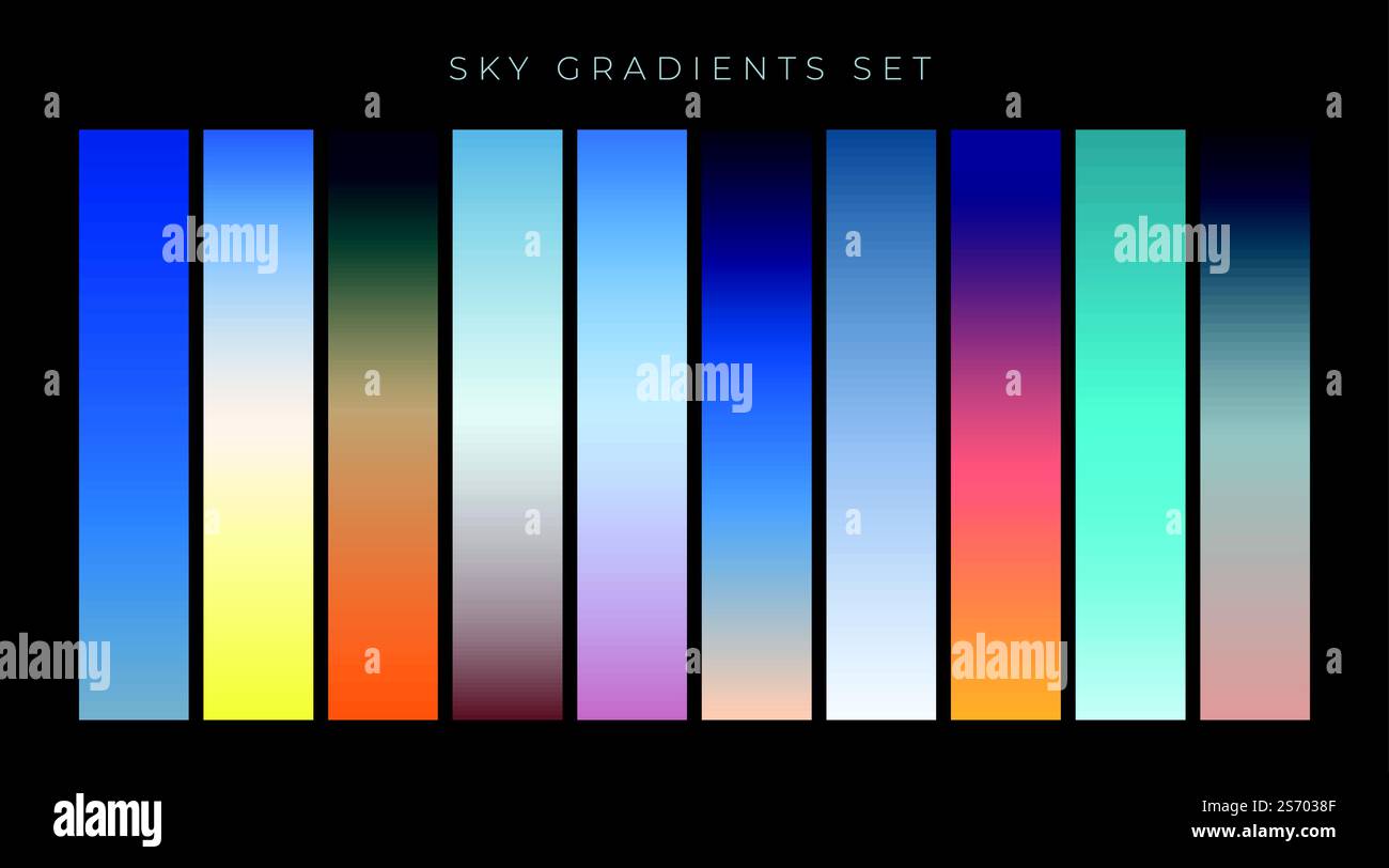 Ensemble de gradients de sky background Illustration de Vecteur