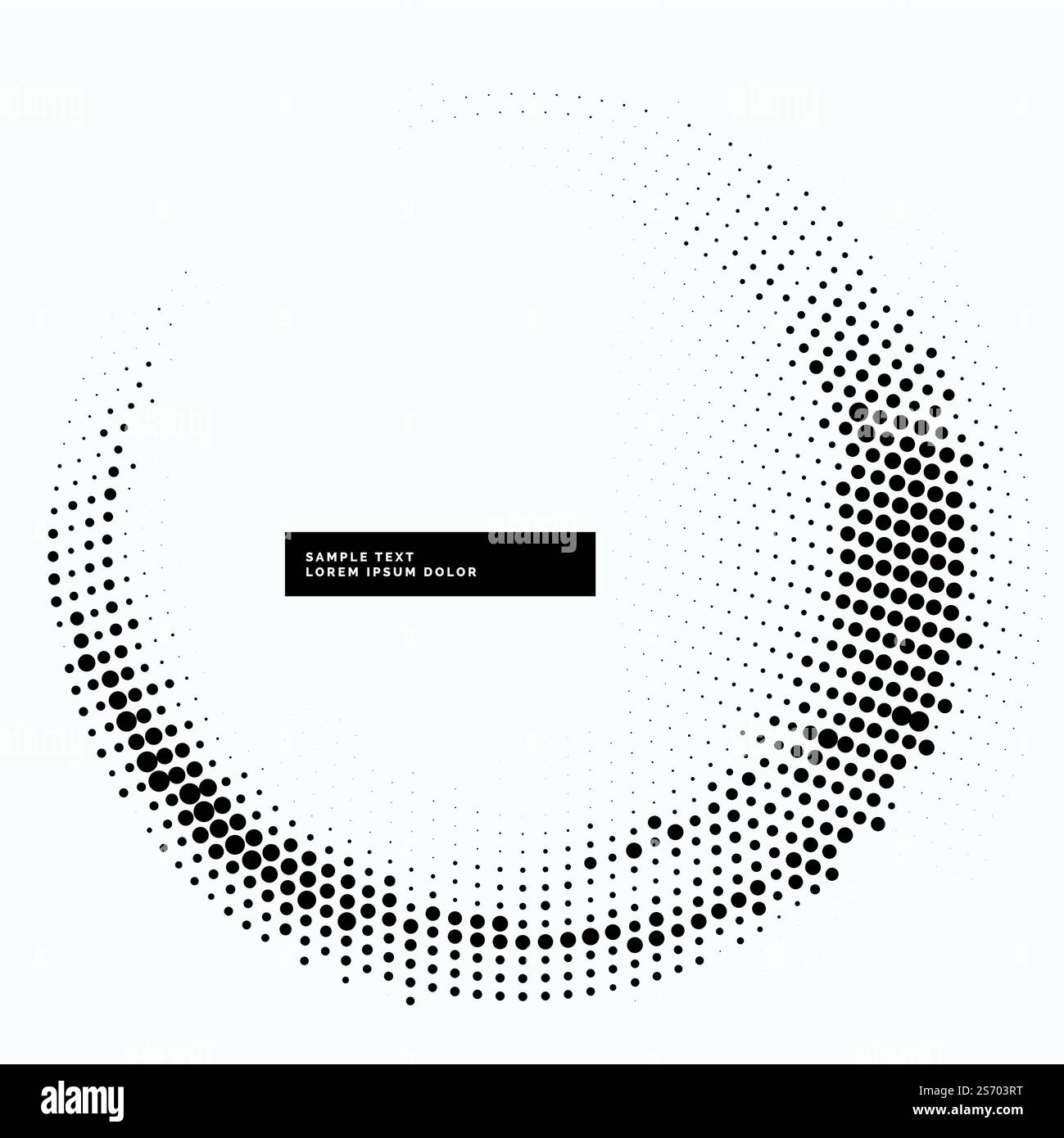 Un minimum d'arrière-plan de la circulaire de demi-teinte Illustration de Vecteur