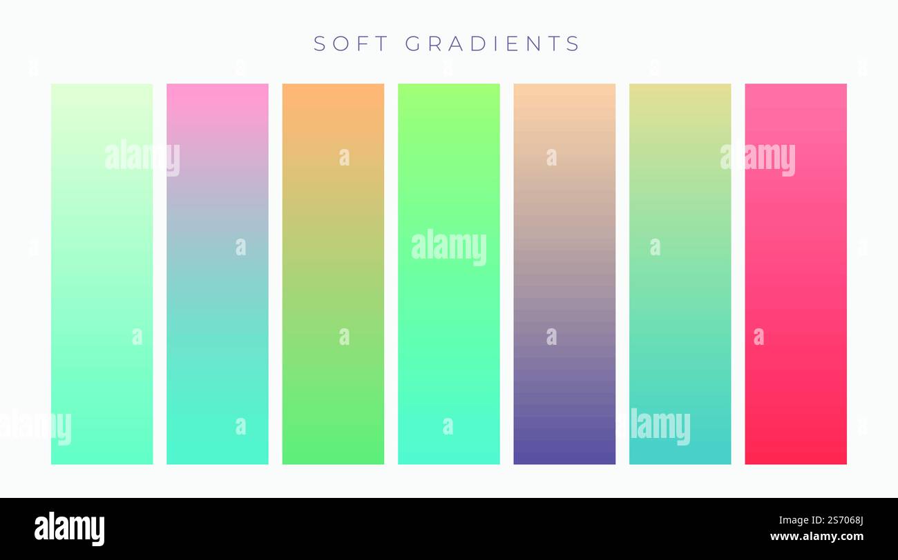 Ensemble de jeu de gradients lumineux colroful Illustration de Vecteur