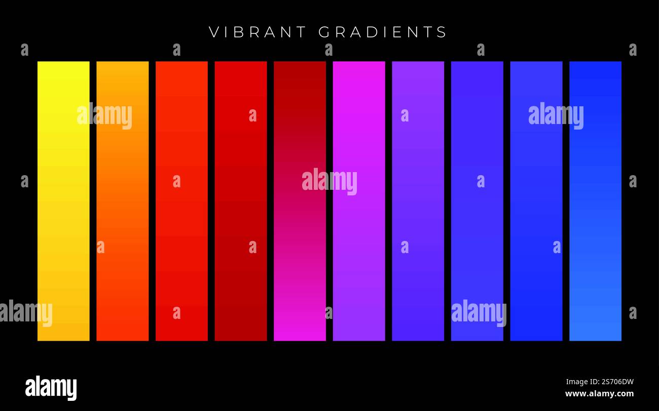 Les gradients de couleurs éclatantes Illustration de Vecteur