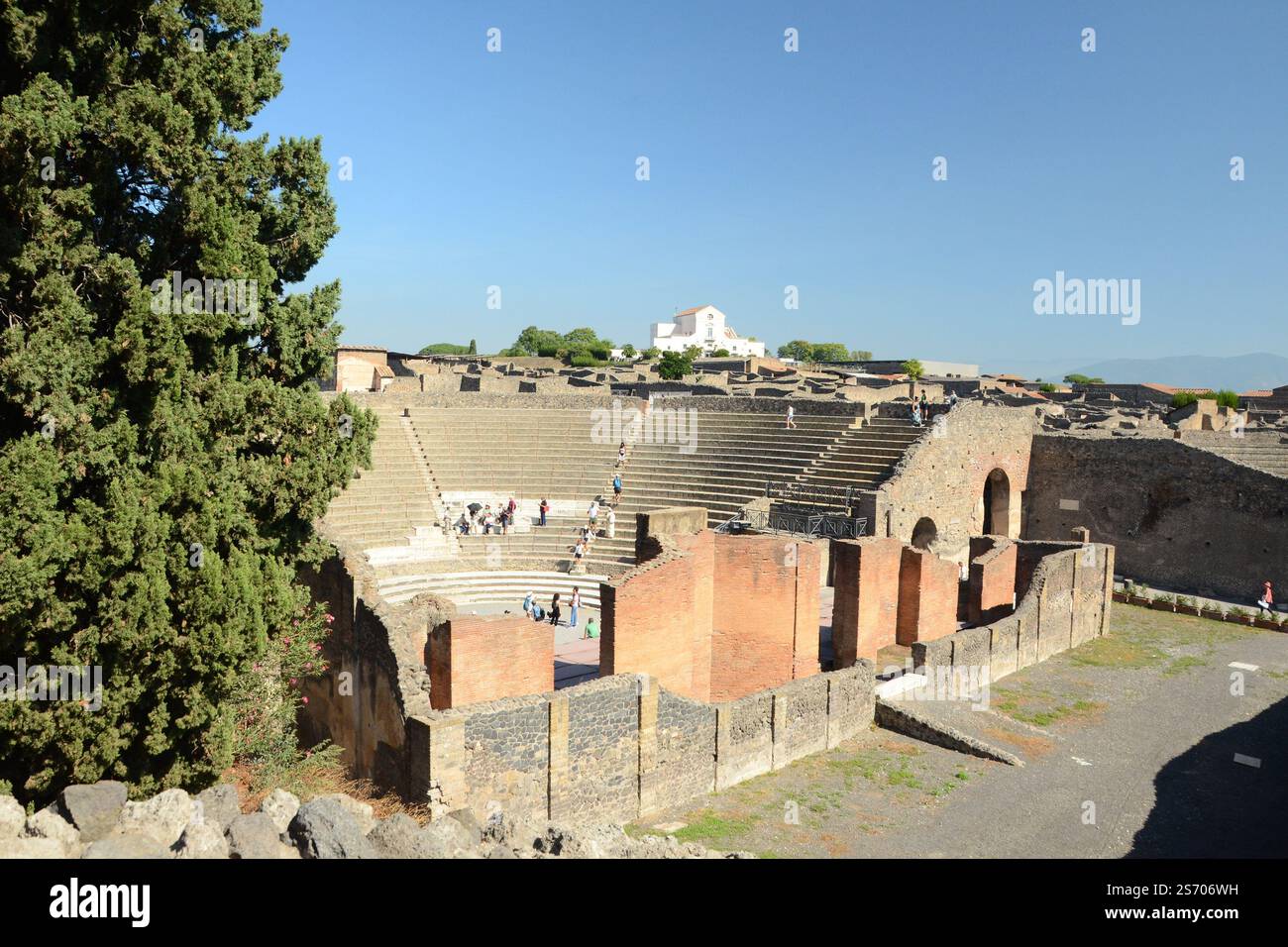 L'Odéon, également connu sous le nom de petit Théâtre Pompéi, Italie Banque D'Images