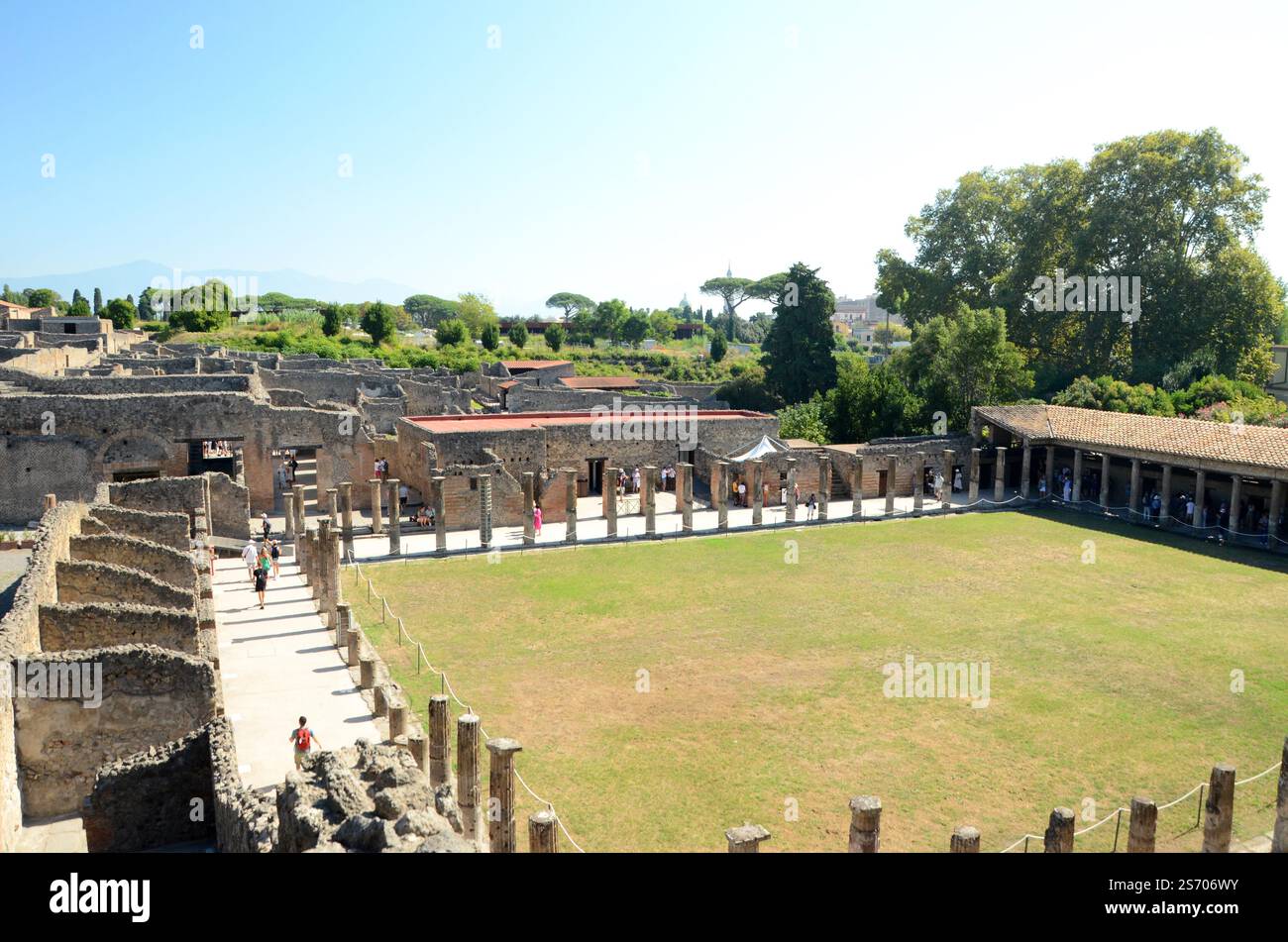 L'Odéon, également connu sous le nom de petit Théâtre Pompéi, Italie Banque D'Images