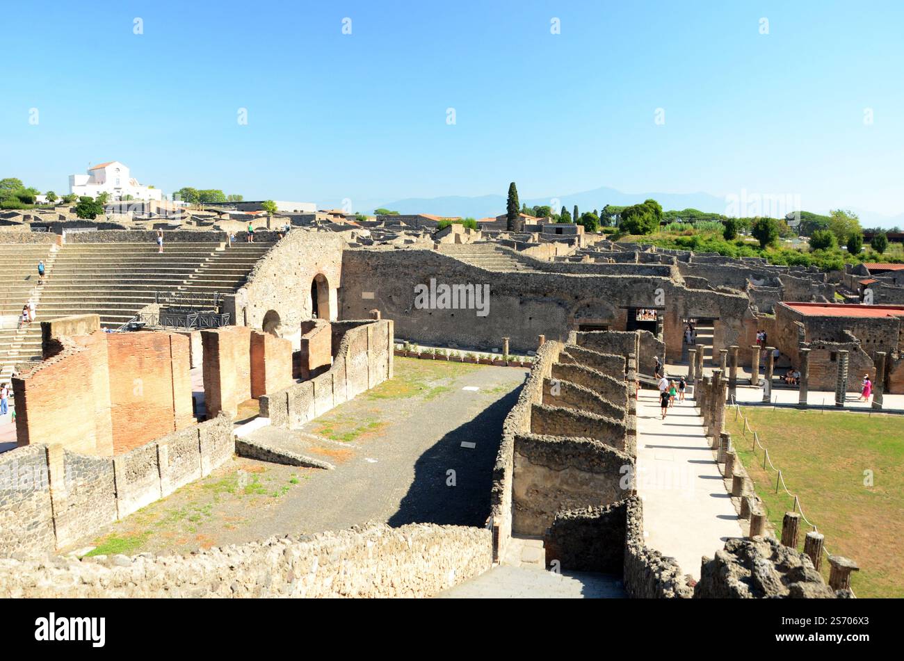 L'Odéon, également connu sous le nom de petit Théâtre Pompéi, Italie Banque D'Images