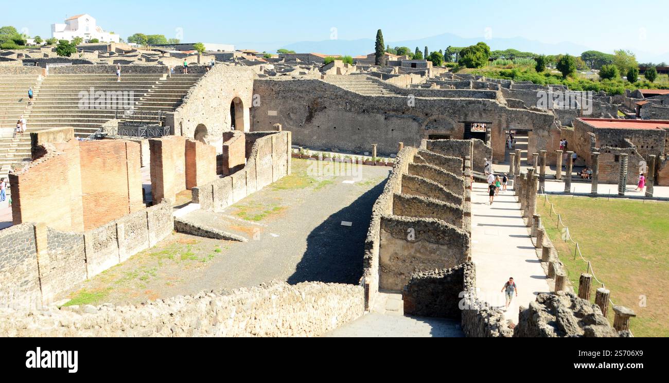 L'Odéon, également connu sous le nom de petit Théâtre Pompéi, Italie Banque D'Images