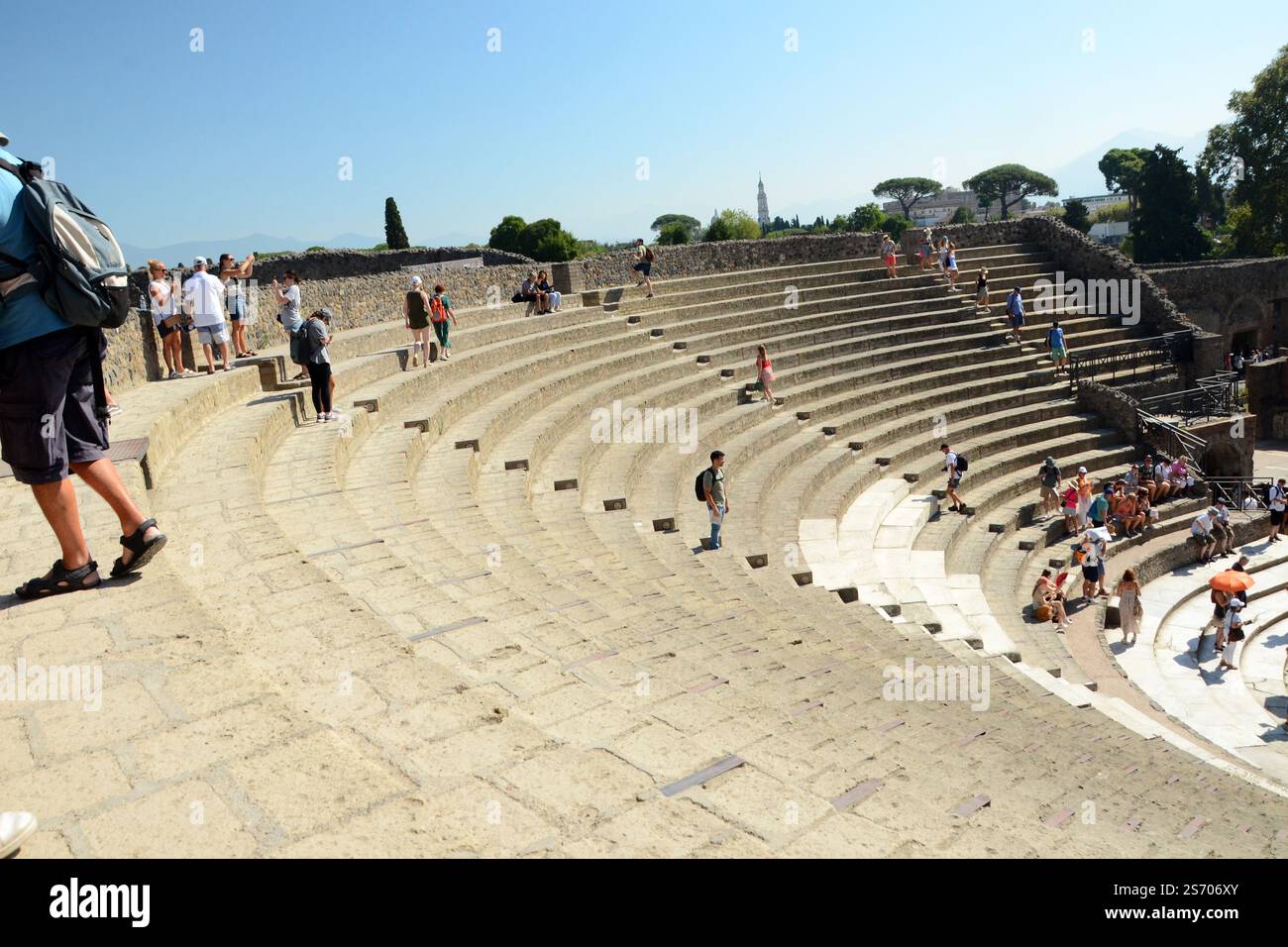 L'Odéon, également connu sous le nom de petit Théâtre Pompéi, Italie Banque D'Images